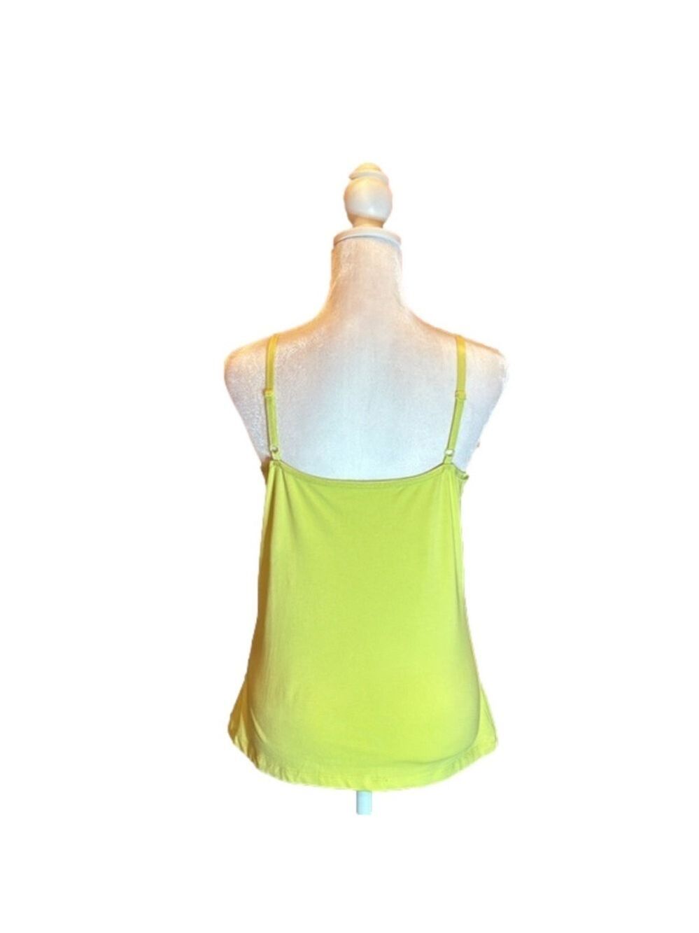 CHRISTOPHER & BANKS Lime Green Tank Top w/ Adjustable Straps NWT! Size S - Picture 2 of 8